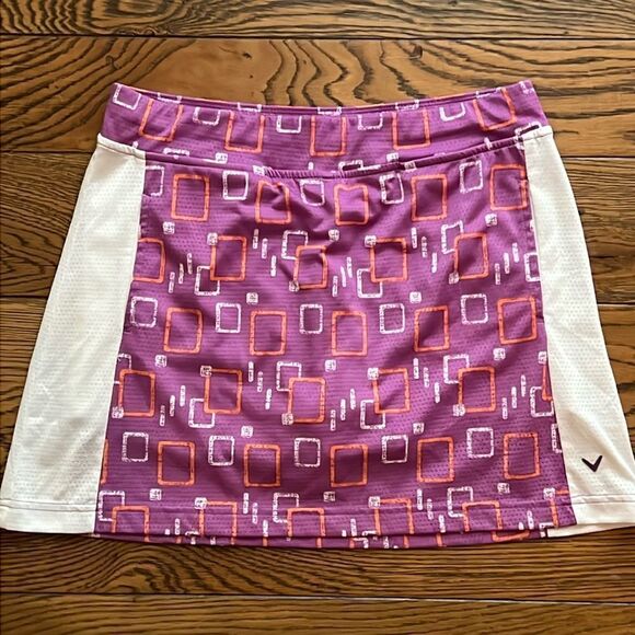 Callaway Purple Geometric Golf Skirt size M C16 - Picture 1 of 4